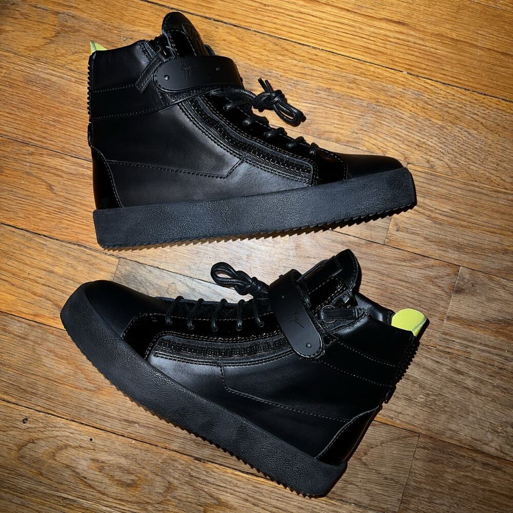 Giuseppe Zanotti May Lond TR UOMO Birel/Vague Nero Black Men Size 8 EU 41 NEW.DS